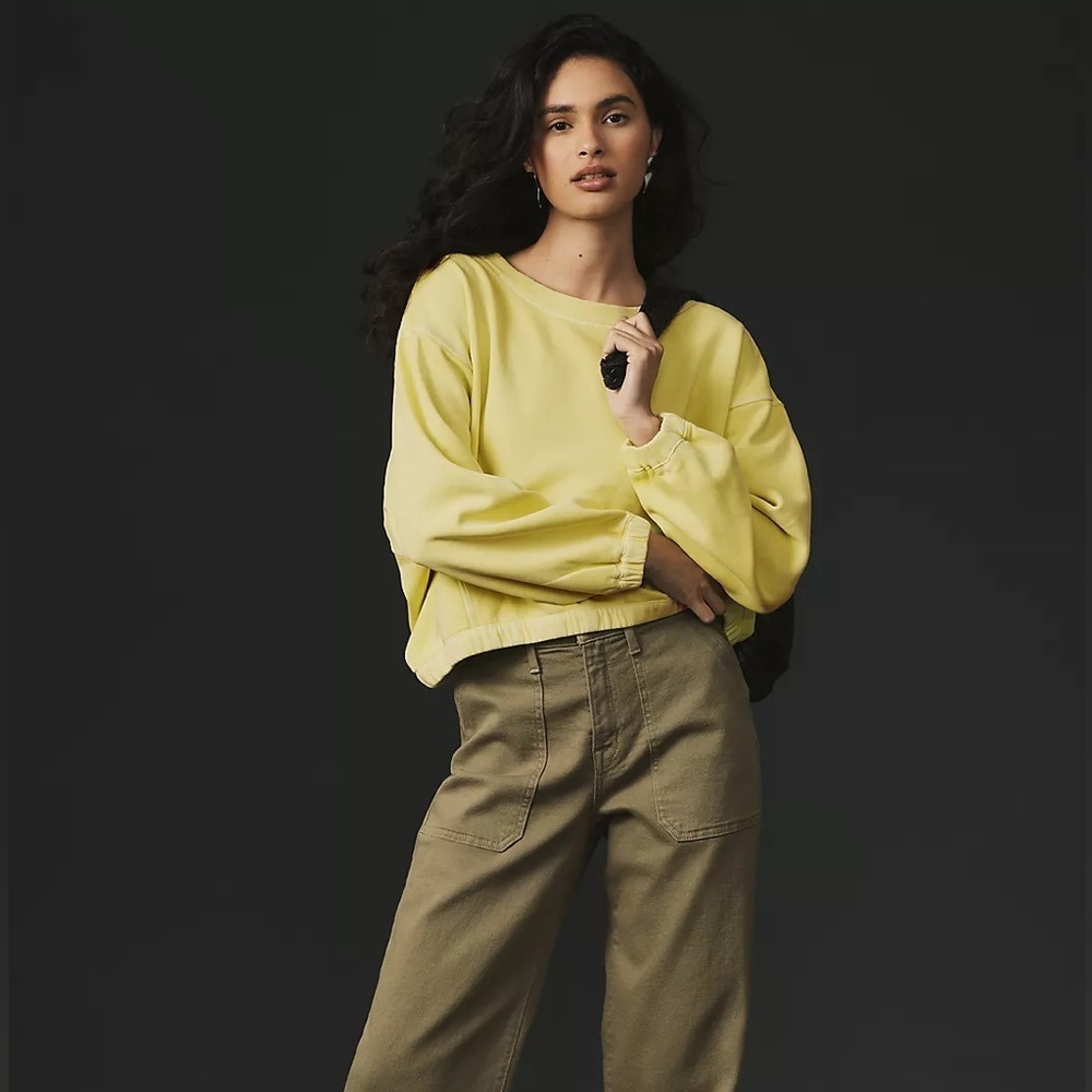 Anthropologie Boxy Cropped Pullover XS​​​